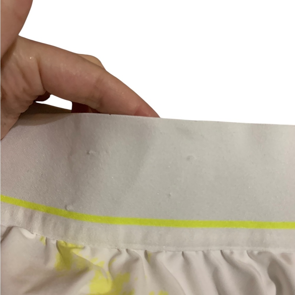 lululemon athletica White Tennis Skort with Pale Yellow Accents - Picture 5 of 7
